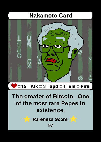 Nakamoto Card — Rare Pepe